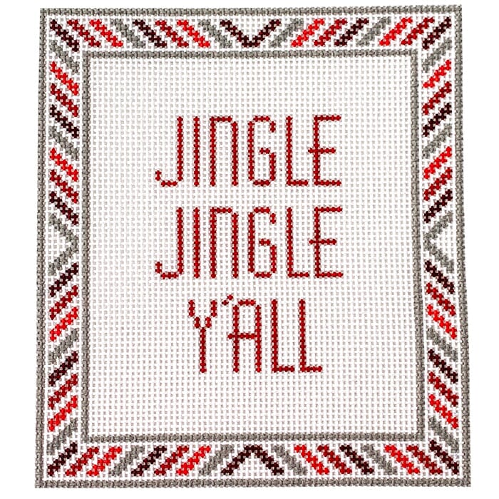 Jingle Jingle Y'all Painted Canvas Initial K Studio  - 1