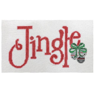 Jingle on 18 mesh Painted Canvas CanvasWorks 
