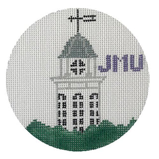 JMU   James Madison University Round Painted Canvas Kathy Schenkel Designs 
