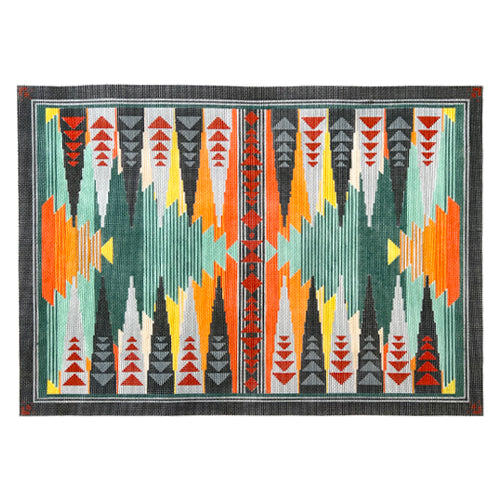 Jodie Backgammon Board Painted Canvas KCN Designers  - 1