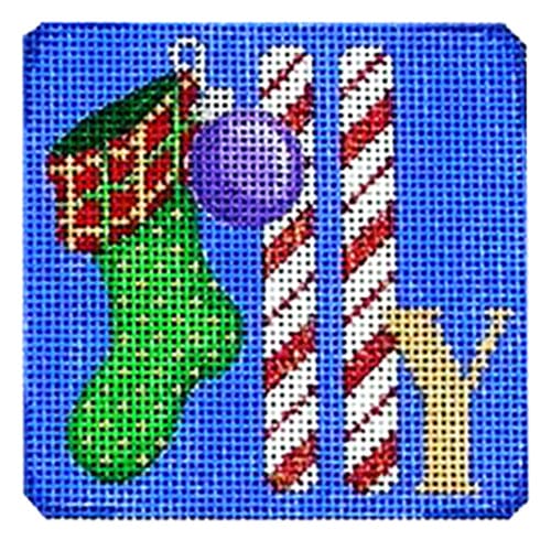 "Jolly" Square Painted Canvas Associated Talents 
