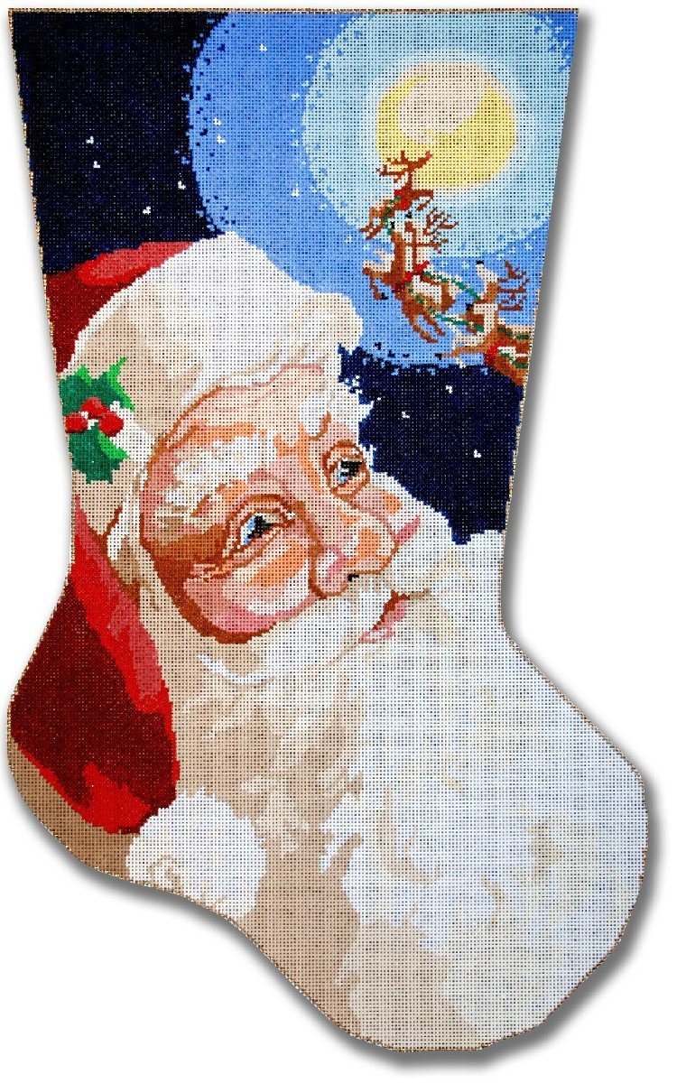 Jolly St. Nick Painted Canvas CBK Needlepoint Collections 