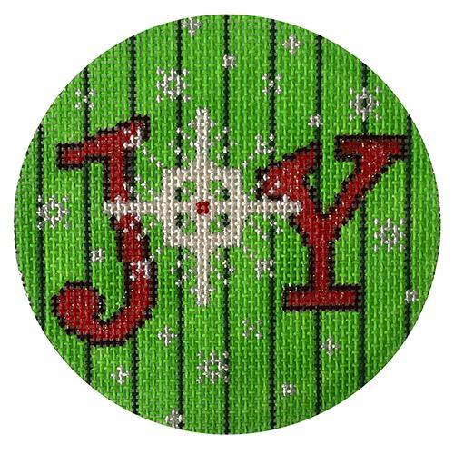 Joy and Snowflake on 13 mesh Painted Canvas The Meredith Collection 