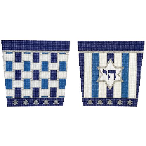 Judaic Basket Painted Canvas Pepperberry Designs 