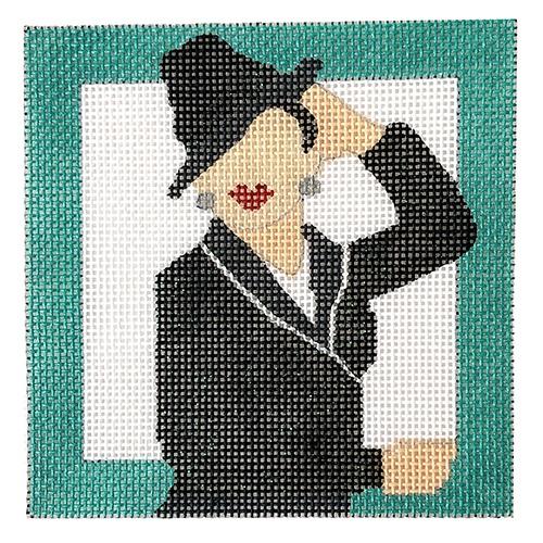 Judy   Movie Coaster Painted Canvas Melissa Prince Designs  - 1