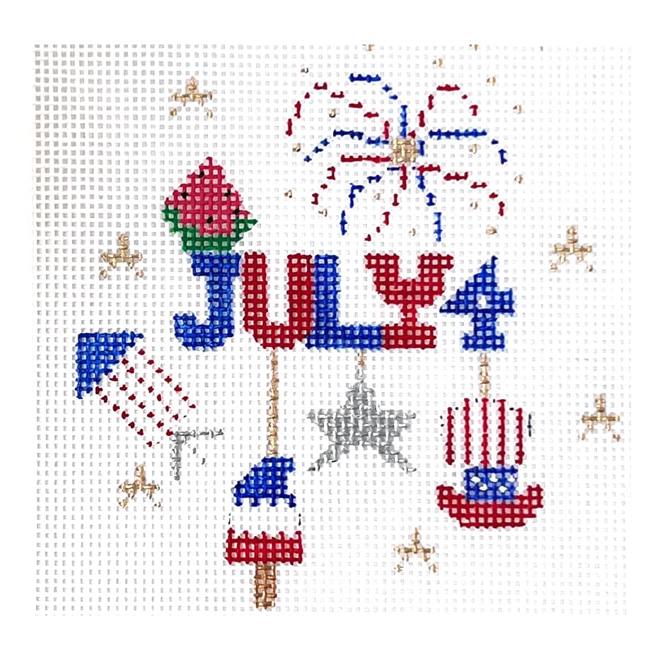 July with Stitch Guide Painted Canvas The Princess & Me  - 1