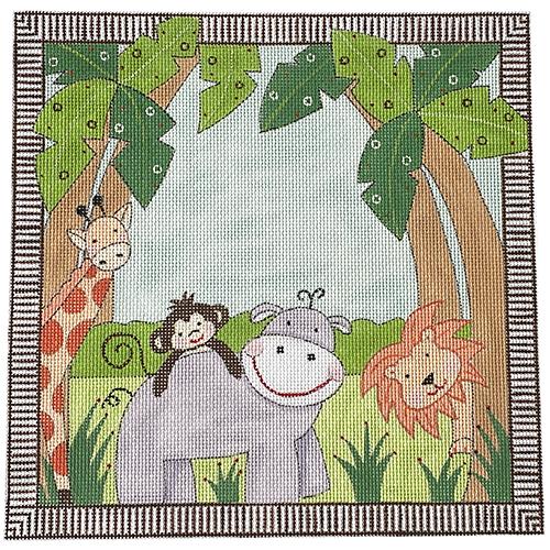 Jungle Animals II Painted Canvas Alice Peterson Company 