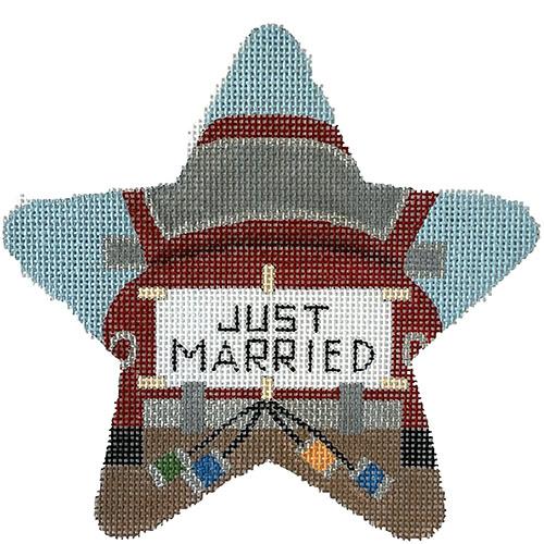 Just Married Star Painted Canvas Raymond Crawford Designs 