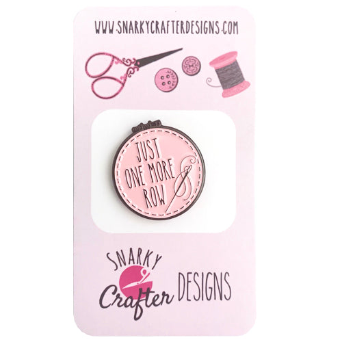 Just One More Row Needleminder Accessories Snarky Crafter Designs Pink 
