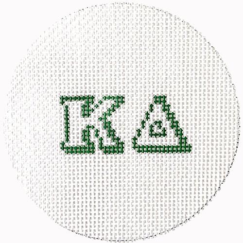 Kappa Delta 3" Round Painted Canvas KCN Designers 