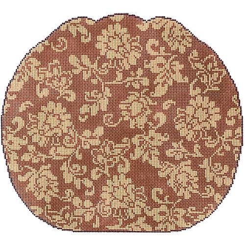 Karen's Damask 2 Piece 3D Pumpkin Painted Canvas Whimsy & Grace