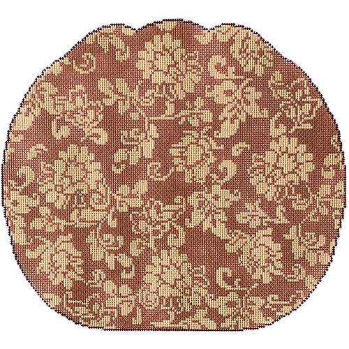 Karen's Damask 2 Piece 3D Pumpkin Painted Canvas Whimsy & Grace - 1