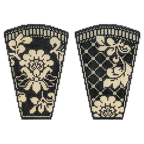 Karen's Damask Scissor Case Painted Canvas Whimsy & Grace - 1