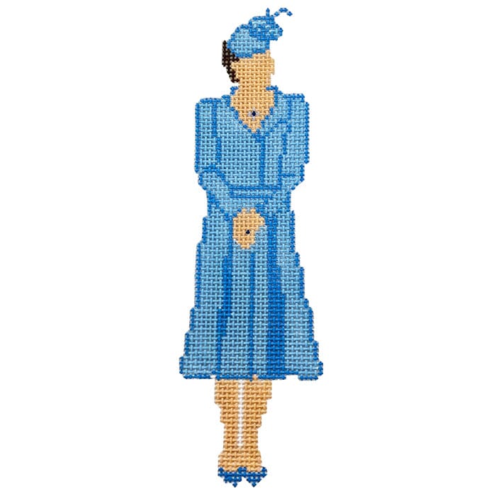 Kate Middleton Blue Dress Painted Canvas All About Stitching/The Collection Design 