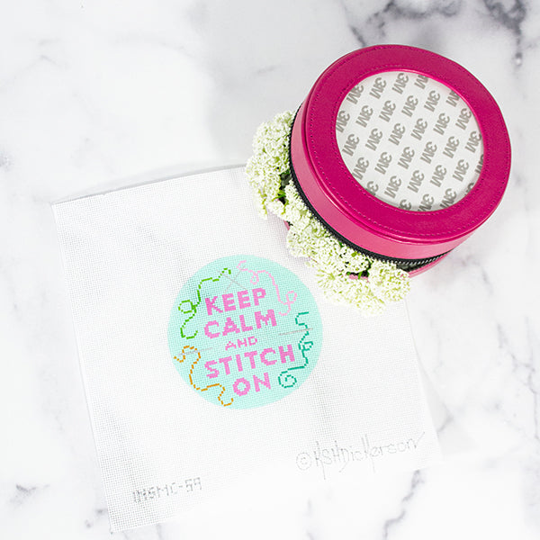 Keep Calm and Stitch On Leather Jewelry Case Bundle Bundles Needlepoint.Com  - 1