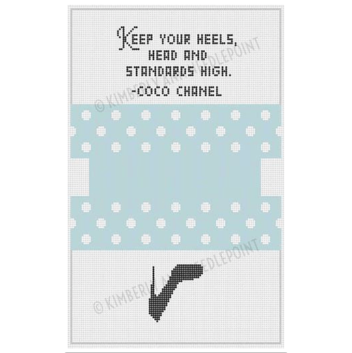 Keep Our Heels High - Coco Painted Canvas Kimberly Ann Needlepoint 