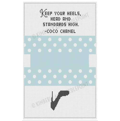 Keep Our Heels High   Coco Painted Canvas Kimberly Ann Needlepoint  - 1