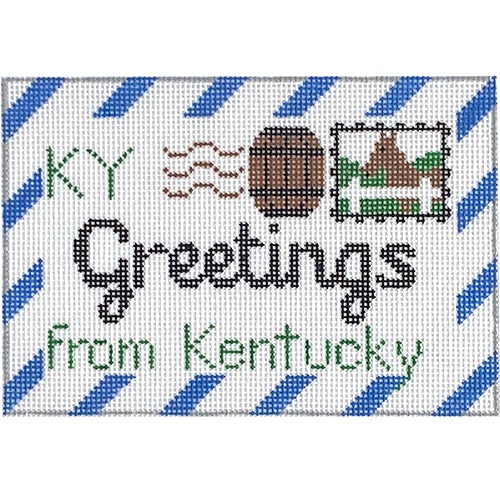 Kentucky Letter Painted Canvas Rachel Donley 
