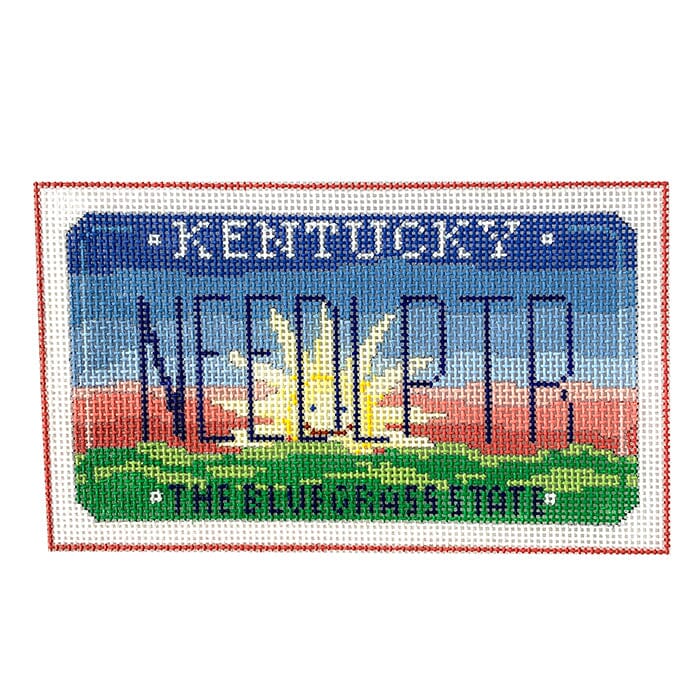 Kentucky Mini Plate Painted Canvas CBK Needlepoint Collections  - 1