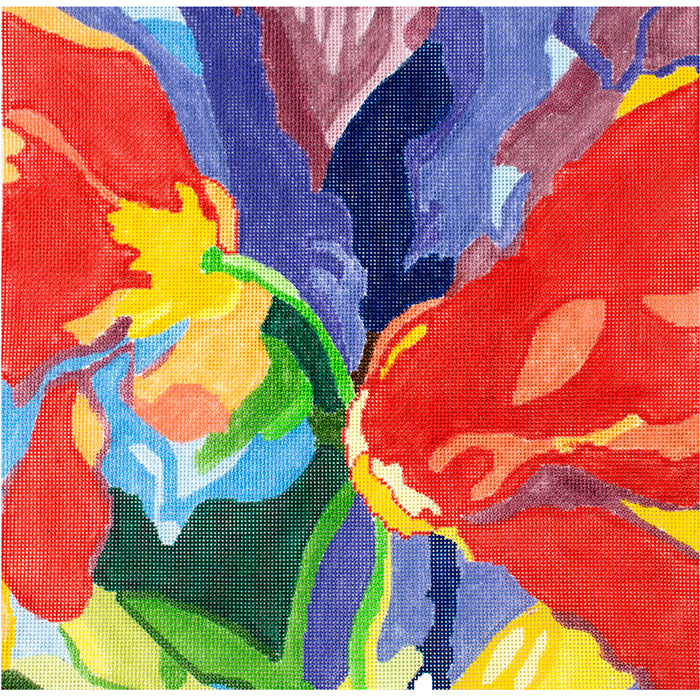 Kew Garden Pillow #1 Painted Canvas Jean Smith  - 1