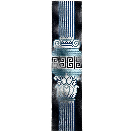 Key Column Keyfob - Blue Painted Canvas Rachel Barri Designs 