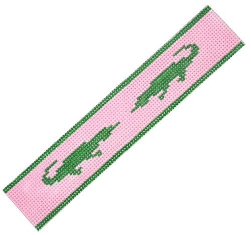 Key Fob Alligator Painted Canvas Kate Dickerson Needlepoint Collections 