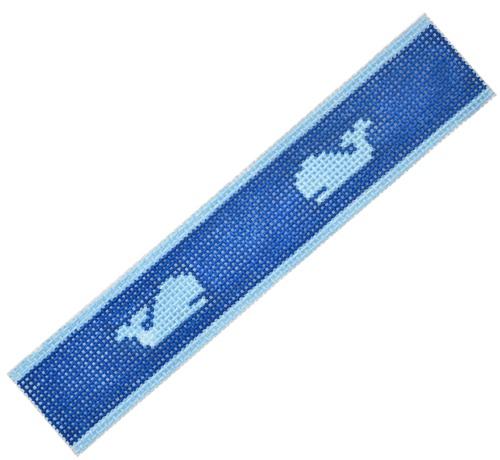 Key Fob Whales Painted Canvas Kate Dickerson Needlepoint Collections  - 1