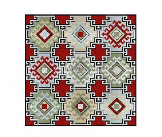 Kilim I D Painted Canvas Susan Roberts Needlepoint Designs, Inc.  - 1