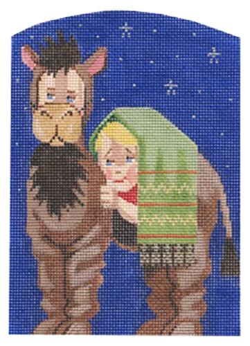 Kindergarten Nativity   Camel Painted Canvas Labors of Love Needlepoint  - 1
