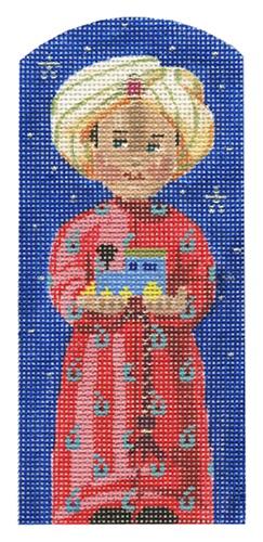 Kindergarten Nativity   Wiseman with Train Painted Canvas Labors of Love Needlepoint  - 1