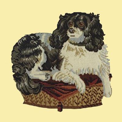 King Charles Spaniel Needlepoint Kit Kits Elizabeth Bradley Design Butter Yellow 
