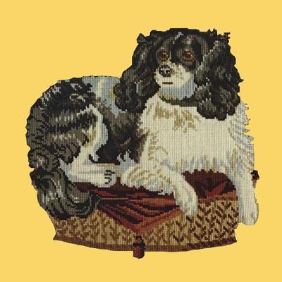 King Charles Spaniel Needlepoint Kit Kits Elizabeth Bradley Design Sunflower Yellow 
