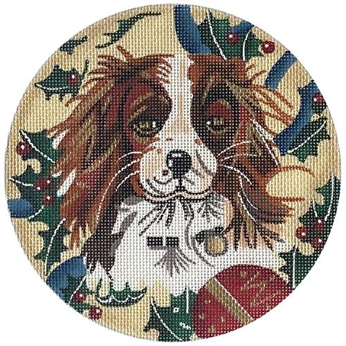 King Charles Spaniel Ornament Painted Canvas The Meredith Collection  - 1