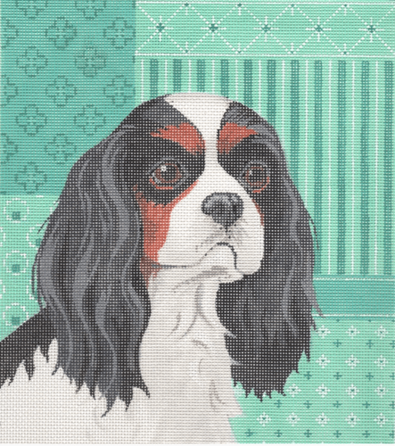 King Charles Spaniel Painted Canvas Labors of Love Needlepoint 