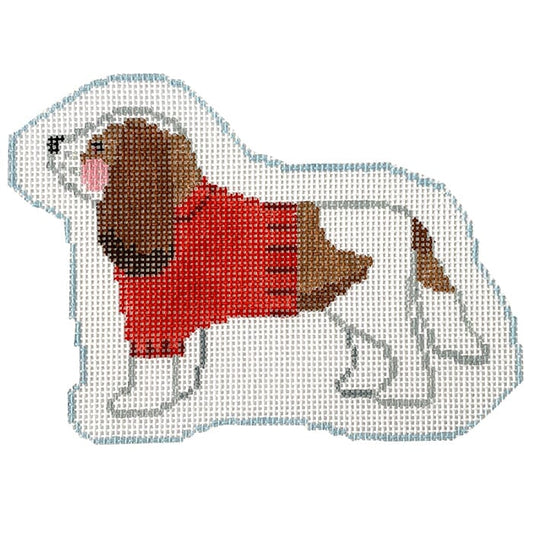 King Charles Spaniel Profile Painted Canvas Kathy Schenkel Designs 