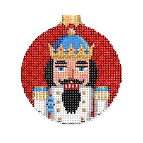 King Nutrcracker Ornament Painted Canvas Susan Roberts Needlepoint Designs Inc. 