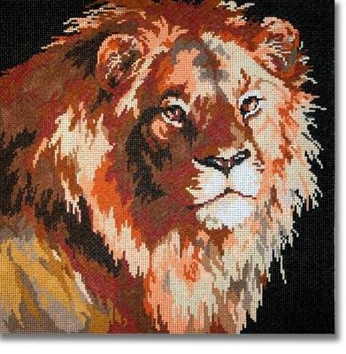 King of the Jungle Painted Canvas CBK Needlepoint Collections  - 1