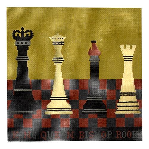 King Queen Bishop Rook Painted Canvas Cooper Oaks Design 