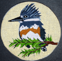 Kingfisher Painted Canvas Melissa Prince Designs  - 1
