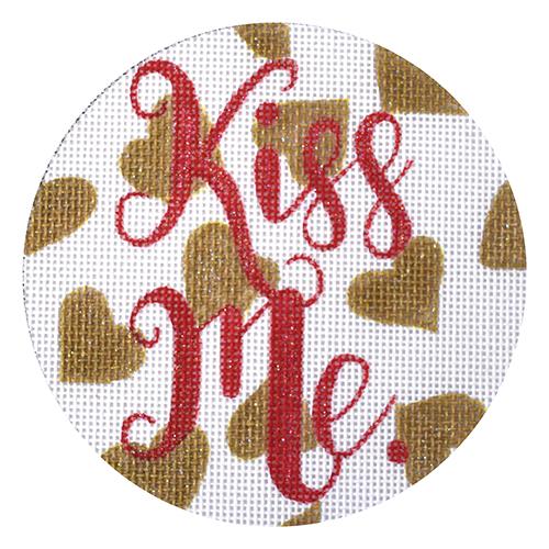 Kiss Me Painted Canvas A Poore Girl Paints  - 1