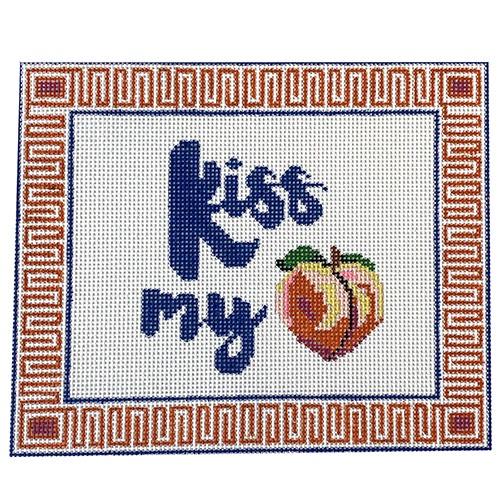 Kiss My Peach Painted Canvas KCN Designers 