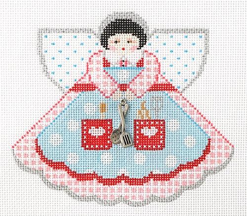 Kitchen Apron Angel Painted Canvas Painted Pony Designs  - 1