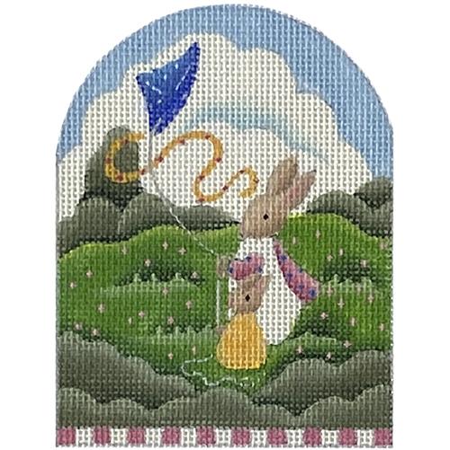 Kite Bunnies Dome Painted Canvas Melissa Shirley Designs 