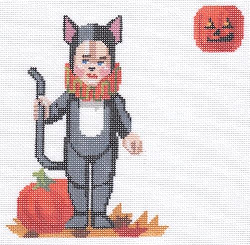 Kitty Boo Painted Canvas Labors of Love Needlepoint  - 1