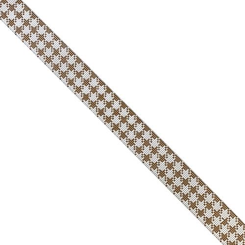 Knot Headband   Brown & White Houndstooth Painted Canvas Penny Linn Designs  - 1