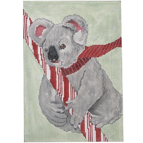 Koala with Candy Cane Painted Canvas Scott Church Creative 