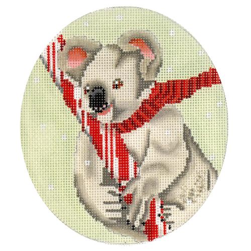 Koala with Candy Cane Painted Canvas Scott Church Creative 