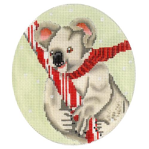 Koala with Candy Cane Painted Canvas Scott Church Creative 
