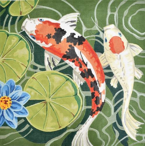Koit (right) on 18 Painted Canvas Labors of Love Needlepoint  - 1