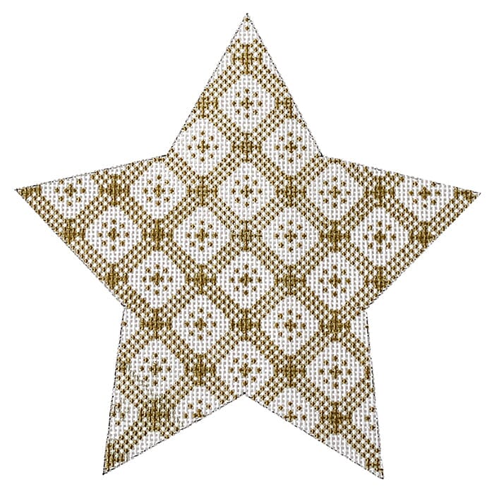 Kristi's 6" Star Gold Painted Canvas Whimsy & Grace